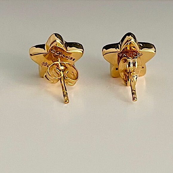 COACH FLORAL EARRINGS WITH STONE STYLE NO. 54884 - Picture 4 of 4